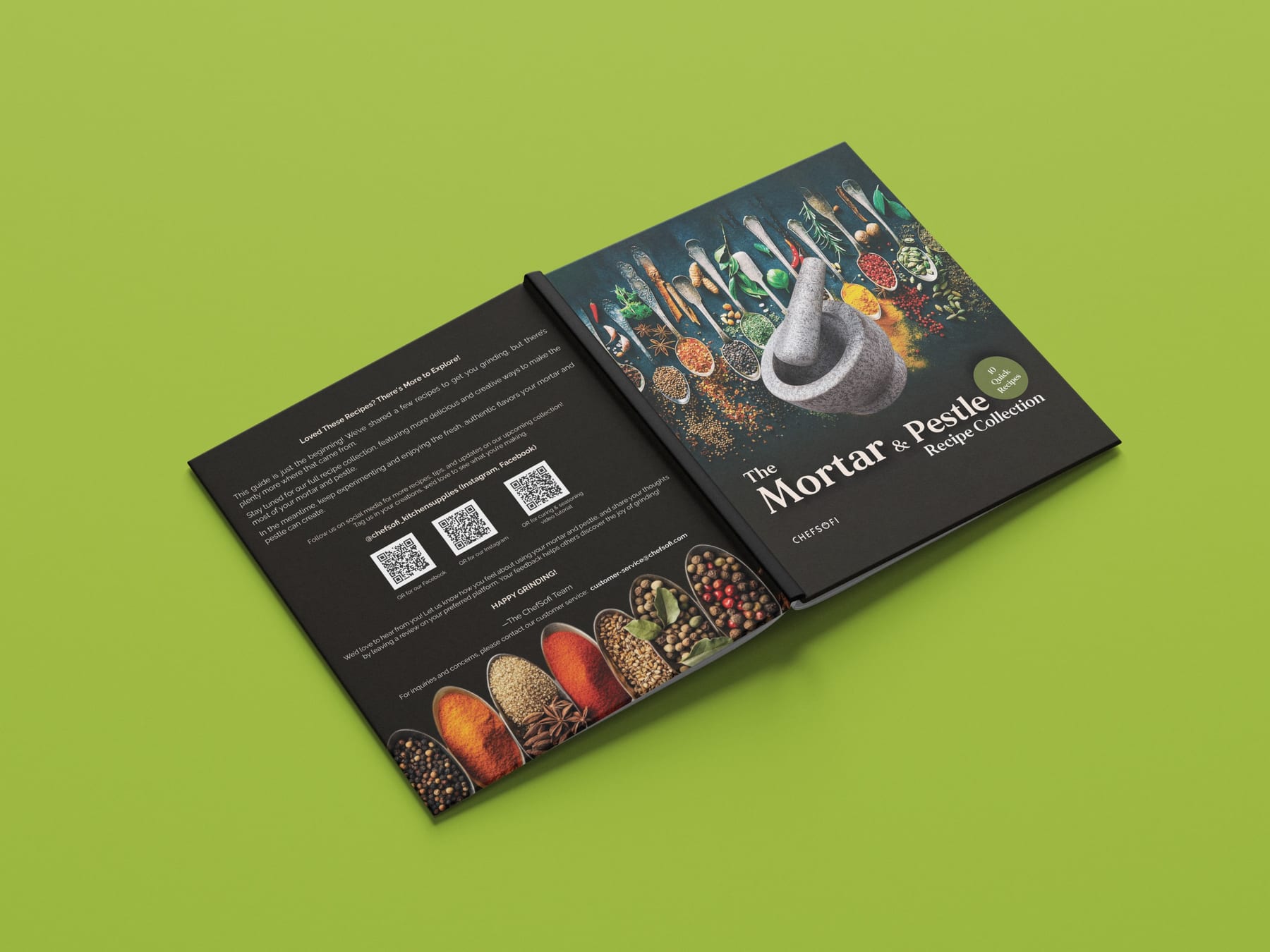 The Mortar & Pestle Recipe Collection — Front & back