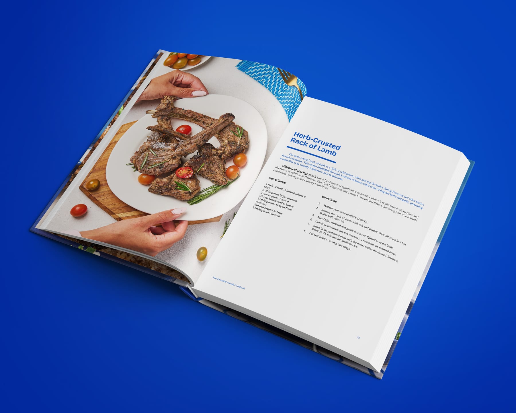 The Essential Jewish Cookbook — Herb-crusted rack of lamb